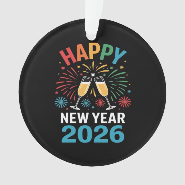Happy New Year 2026 Party Funny New Years Eve 2026 Ornament (Front)
