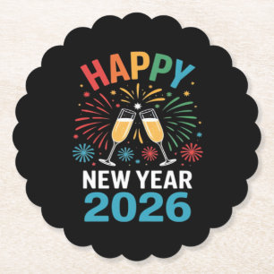 Happy New Year 2026 Party Funny New Years Eve 2026 Paper Coaster
