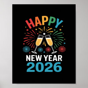 Happy New Year 2026 Party Funny New Years Eve 2026 Poster
