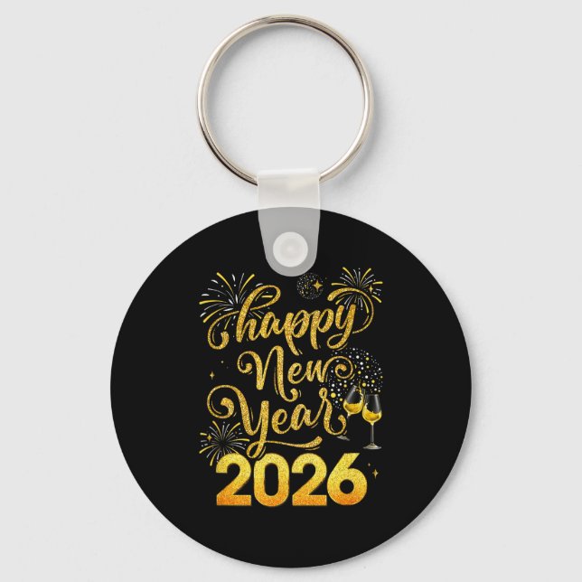 Happy New Year 2026 Party New Years Eve Holiday  Key Ring (Front)