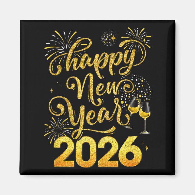 Happy New Year 2026 Party New Years Eve Holiday  Magnet (Front)