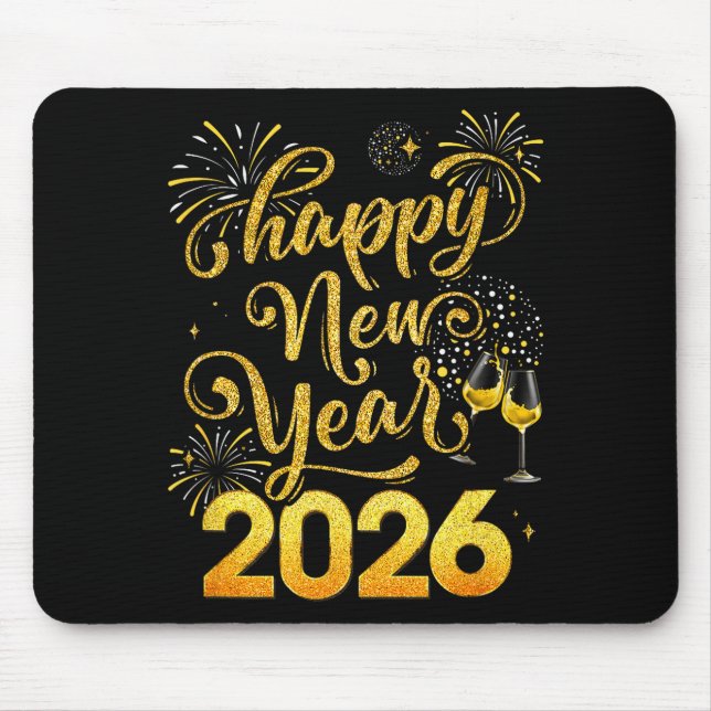Happy New Year 2026 Party New Years Eve Holiday  Mouse Mat (Front)