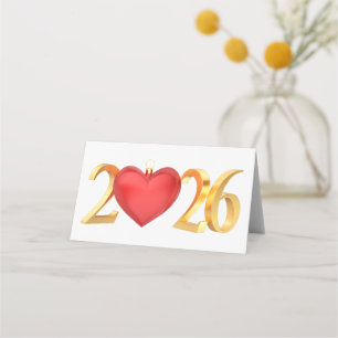Happy New Year 2026 Place Card