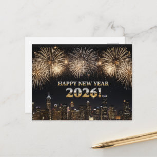 HAPPY NEW YEAR 2026 POSTCARD