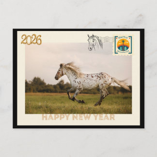 Happy New Year 2026 postcard