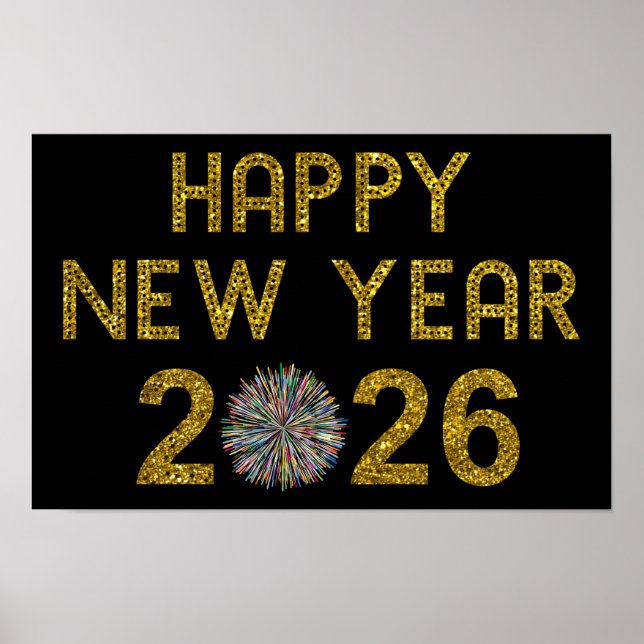 Happy New Year 2026 Poster (Front)
