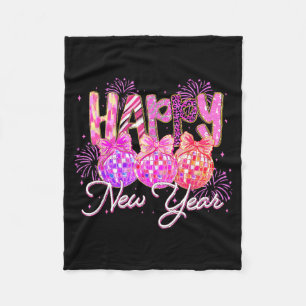 Happy New Year 2026 Preppy New Years Nk Coquette B Fleece Blanket