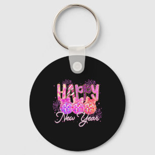 Happy New Year 2026 Preppy New Years Nk Coquette B Key Ring
