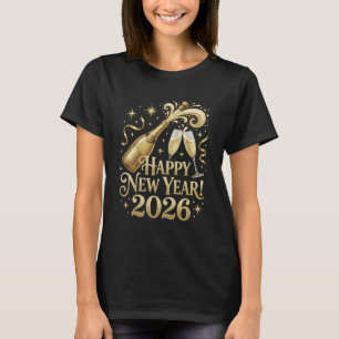 Happy New Year 2026 Shirt Champagne Popping NYE Ev