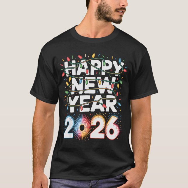 Happy New Year 2026 Sparkle Shirt For Women  (Front)