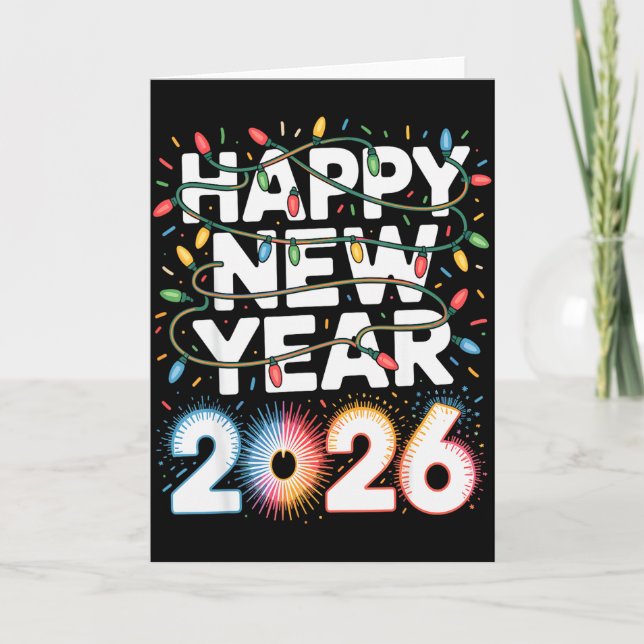 Happy New Year 2026 Sparkle Shirt For Women  Card (Front)