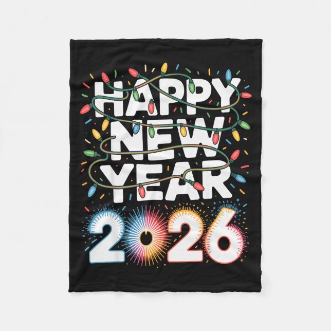Happy New Year 2026 Sparkle Shirt For Women  Fleece Blanket (Front)