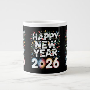 Happy New Year 2026 Sparkle Shirt for Women Large Coffee Mug