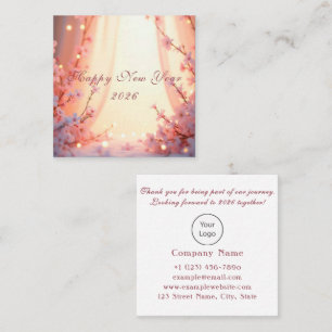 Happy New Year 2026 Square Business Card