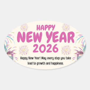 Happy New Year 2026 Sticker