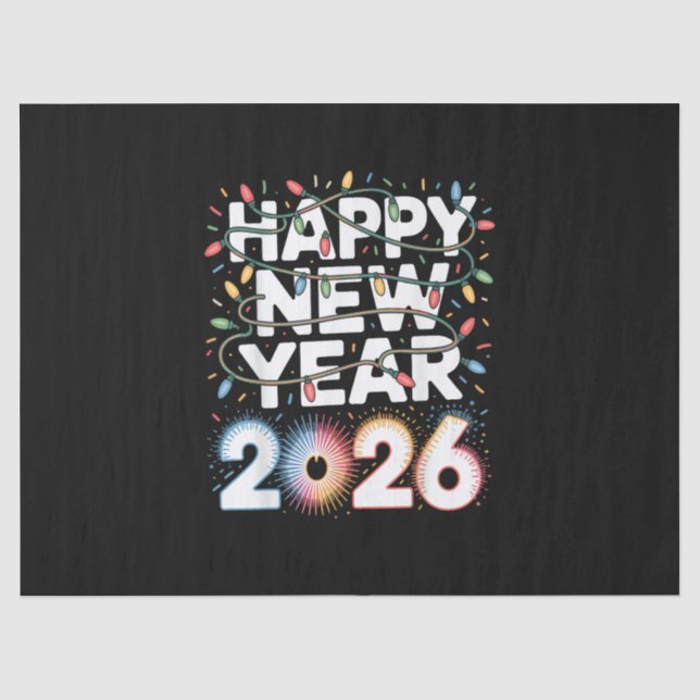 Happy New Year 2026 Tissue Paper (Front)