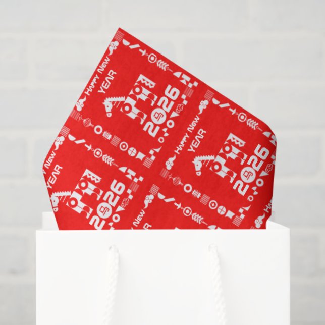 Happy New Year 2026 Tissue Paper (Gift Bag)