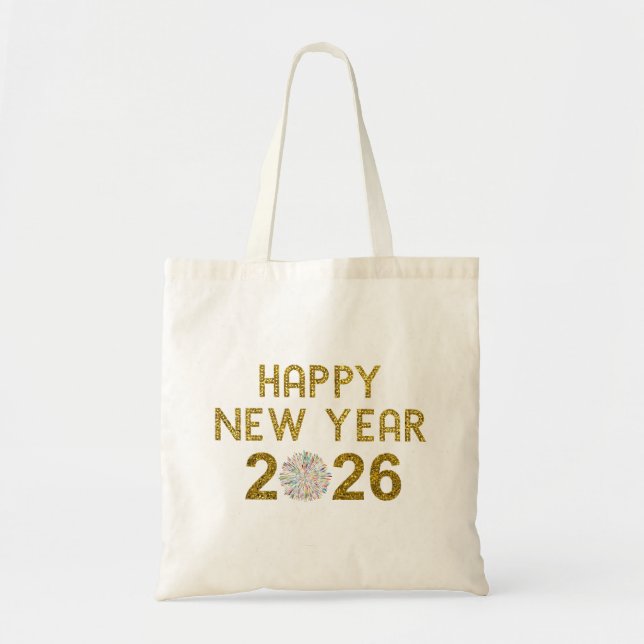 Happy New Year 2026 Tote Bag (Front)