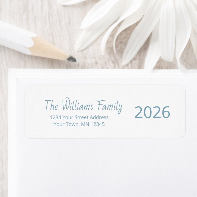 Happy New Year 2026 Trendy Return Address  (Insitu)