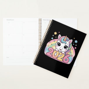 Happy New Year 2026 Unicorn Lovers Magical Vibes Planner