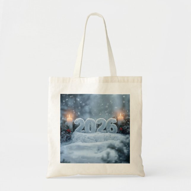 happy new year 2026 winter calm totebag tote bag (Front)