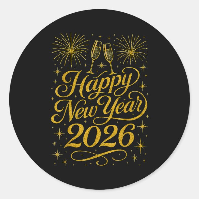 Happy New Year 2026 Womens New Years Eve Party  Classic Round Sticker (Front)