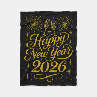 Happy New Year 2026 Womens New Years Eve Party  Fleece Blanket