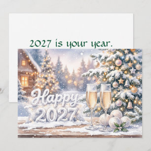 Happy New Year 2027 Celebration Card