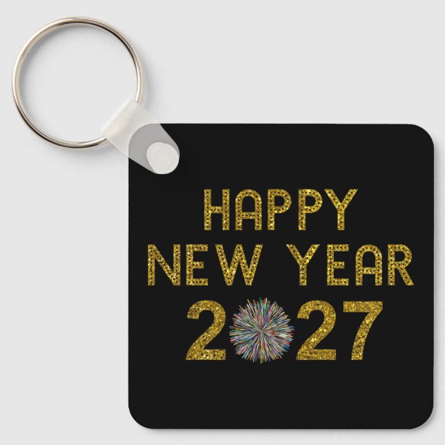 Happy New Year 2027 Key Ring (Front)