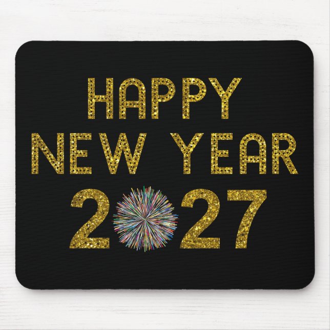 Happy New Year 2027 Mouse Mat (Front)