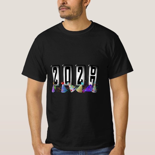 Happy New Year 2027 Odometer T-Shirt (Front)