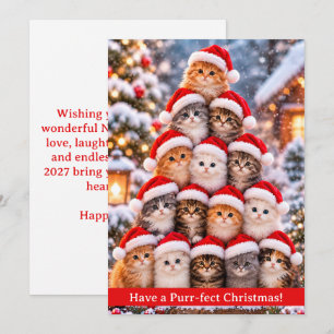 Happy New Year 2027- Purr-fect Christmas Holiday Card
