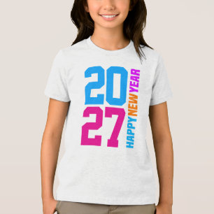 Happy New Year 2027 Tri-Blend Shirt