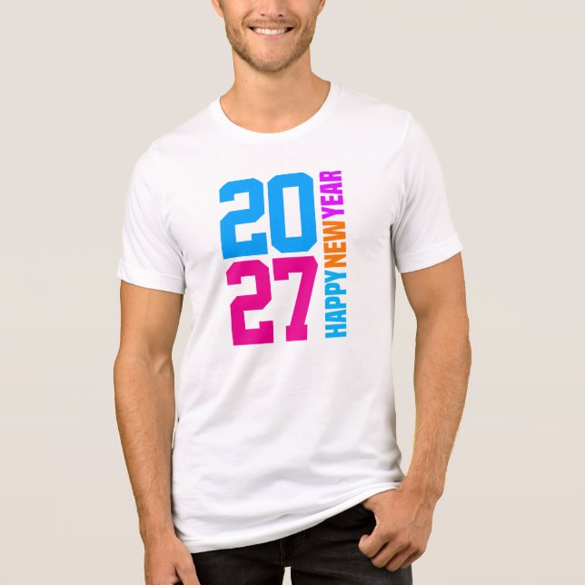 Happy New Year 2027 Tri-Blend Shirt (Front)