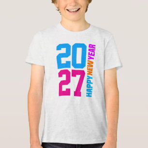 Happy New Year 2027 Tri-Blend Shirt