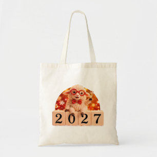 Happy New Year 2027 Year of the Goat Sheep Tote Bag