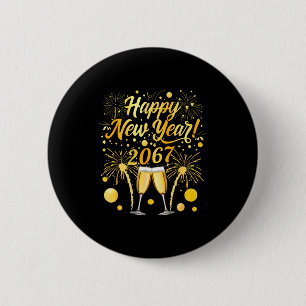 Happy New Year 2067 Funny 67 Six Seven Meme New Ye 6 Cm Round Badge