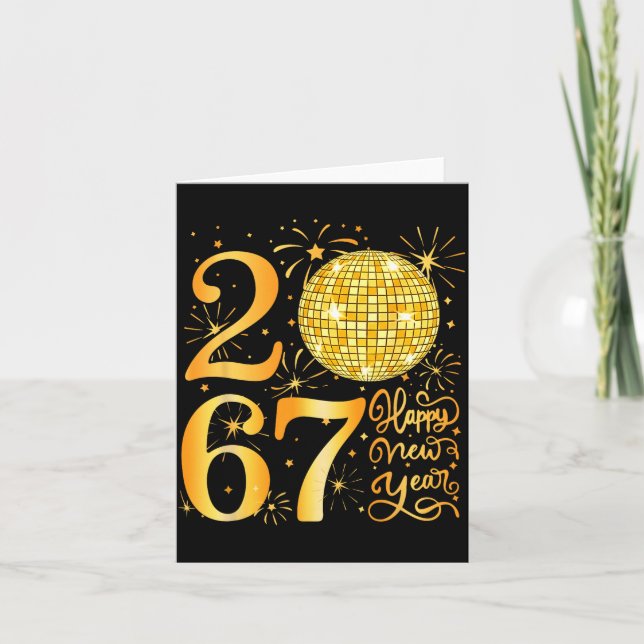 Happy New Year 2067 Funny 67 Six Seven Meme New Ye Card (Front)