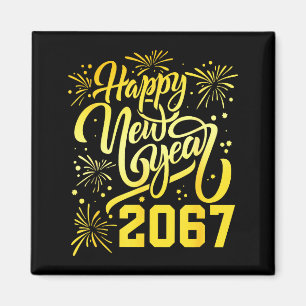 Happy New Year 2067 Funny 67 Six Seven Meme New Ye Magnet