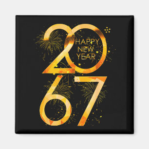 Happy New Year 2067 Funny 67 Six Seven Meme New Ye Magnet