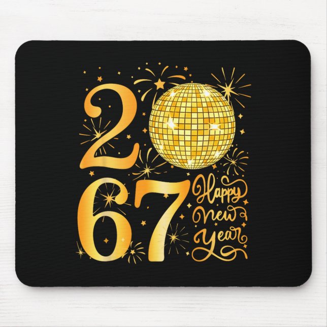 Happy New Year 2067 Funny 67 Six Seven Meme New Ye Mouse Mat (Front)