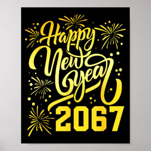 Happy New Year 2067 Funny 67 Six Seven Meme New Ye Poster