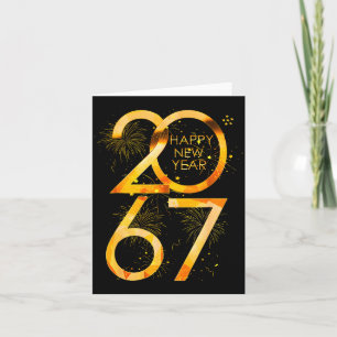 Happy New Year 2067 Funny 67 Six Seven Meme New Ye Thank You Card