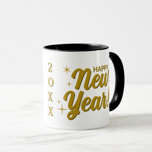 Happy New Year 20XX Large 11 oz Combo Mug (Front Right)