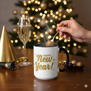 Happy New Year 20XX Large 15 oz Combo Mug