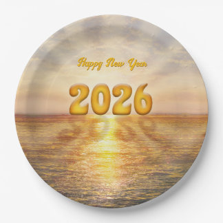 Happy New Year 20XX Paper Plate