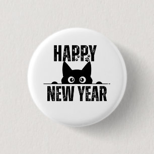 HAPPY NEW YEAR 3 CM ROUND BADGE