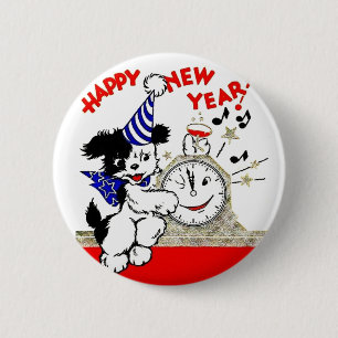 Happy New Year! 6 Cm Round Badge