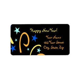 Happy New Year Address Labels