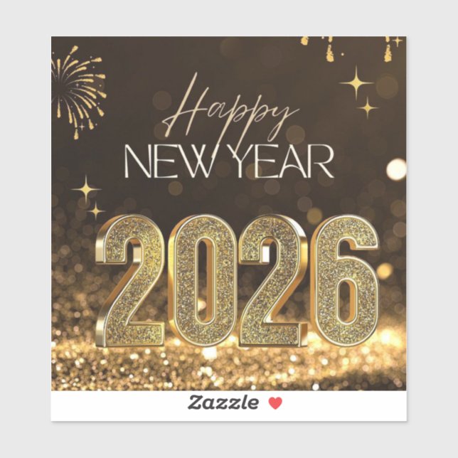 Happy New Year Aesthetic Sticker (Sheet)